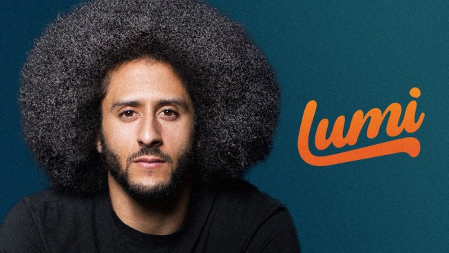 colin kaepernick with lumi story logo